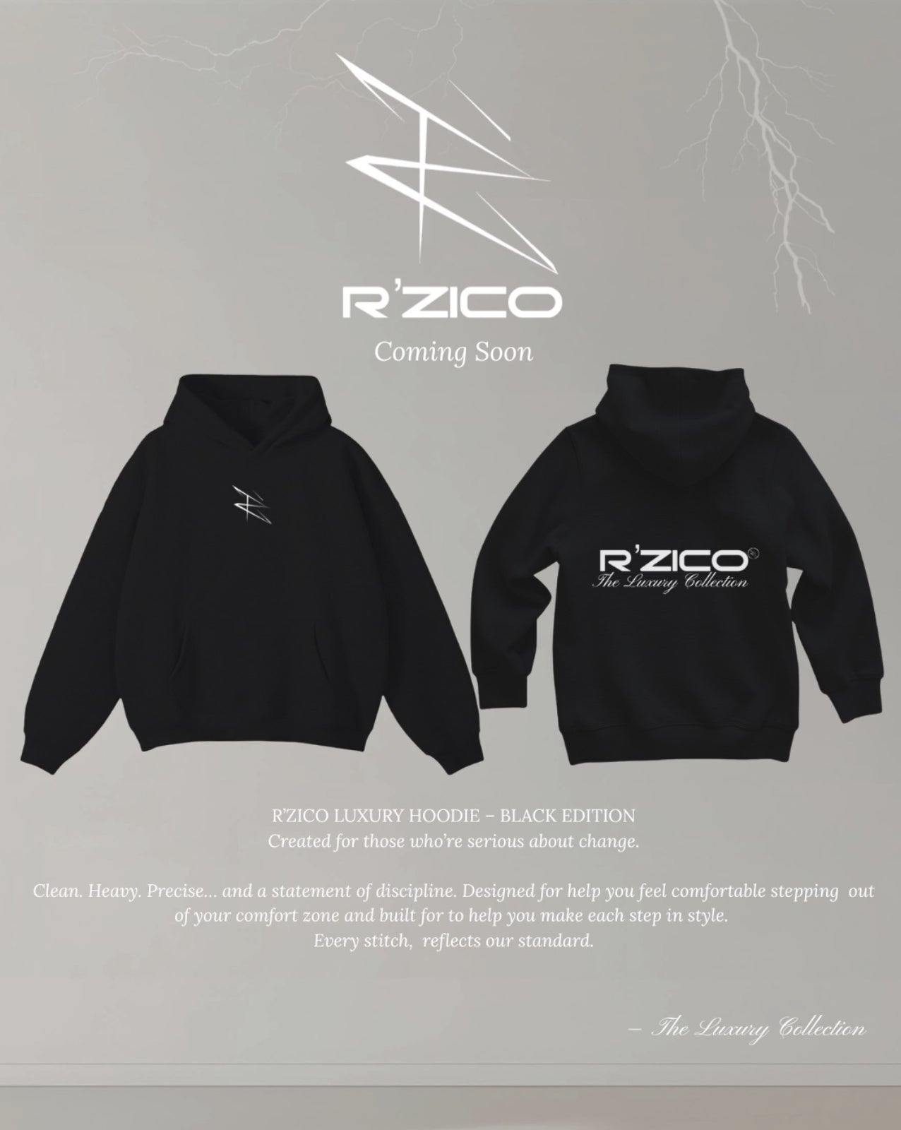 Oversized Luxury Collection Hoodie - Black